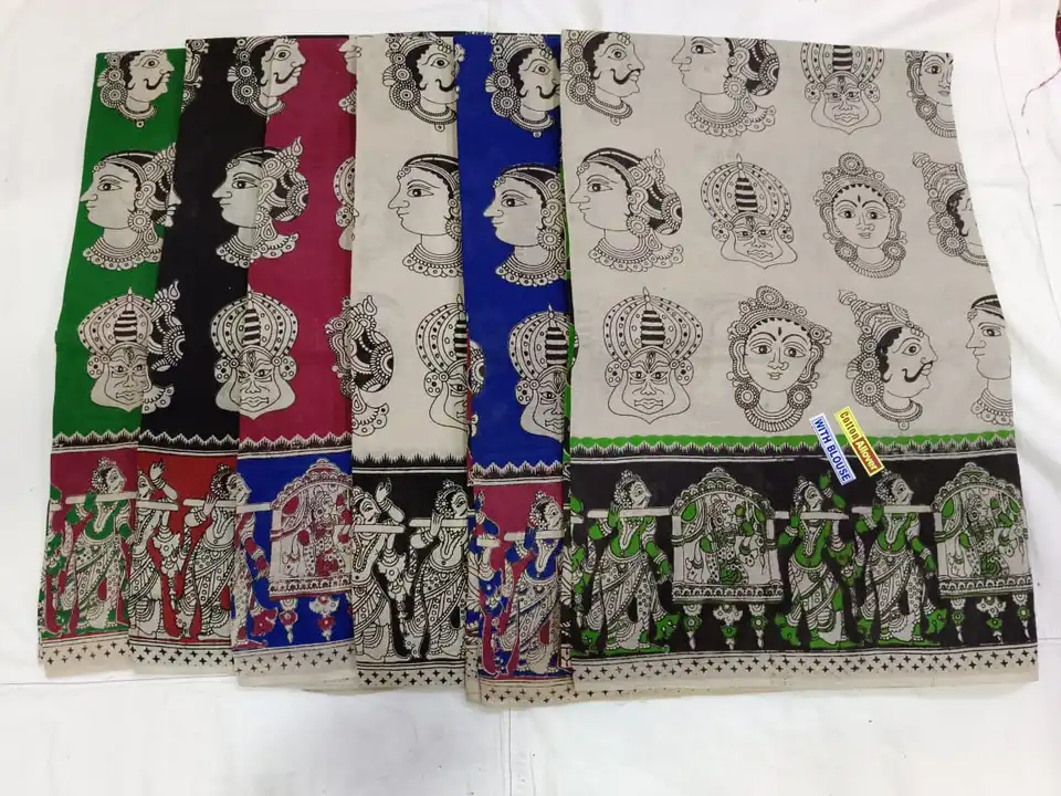 Handloom kalamkari print saree with blouse  uploaded by business on 6/21/2023