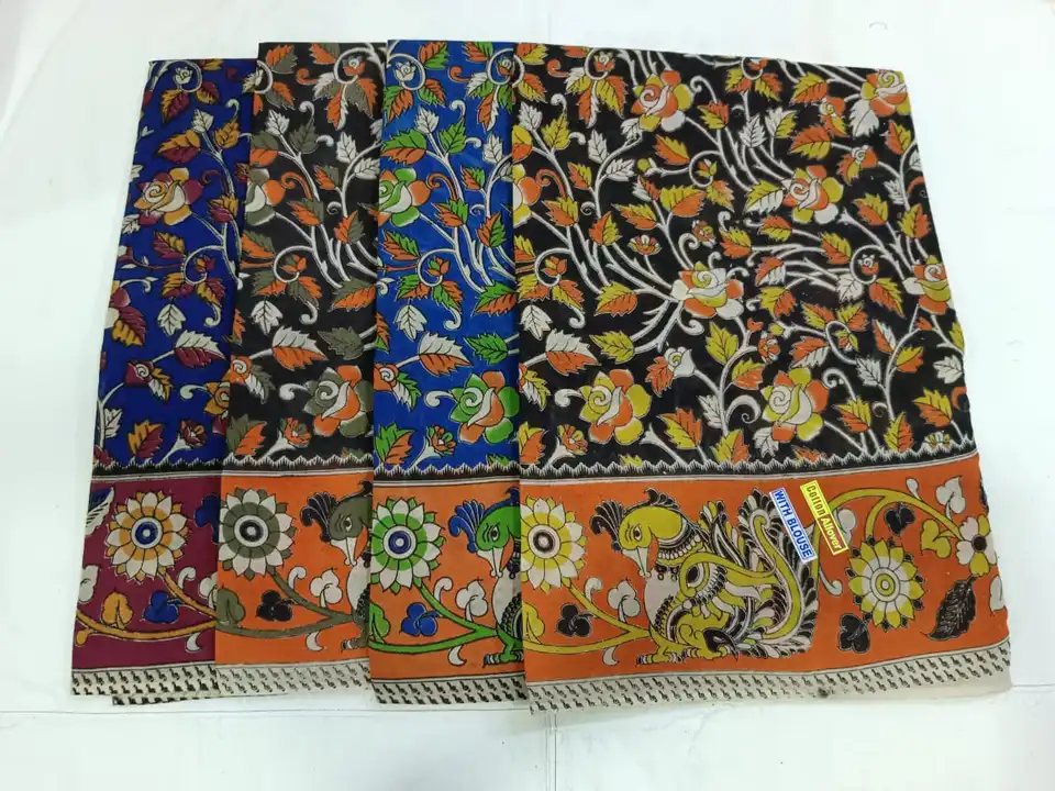 Handloom kalamkari print saree with blouse  uploaded by SHV Sh handloom on 6/21/2023