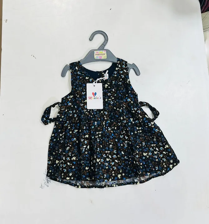 Newborn baby soft printed sleeveless frock uploaded by Namdev Trade Links on 6/21/2023