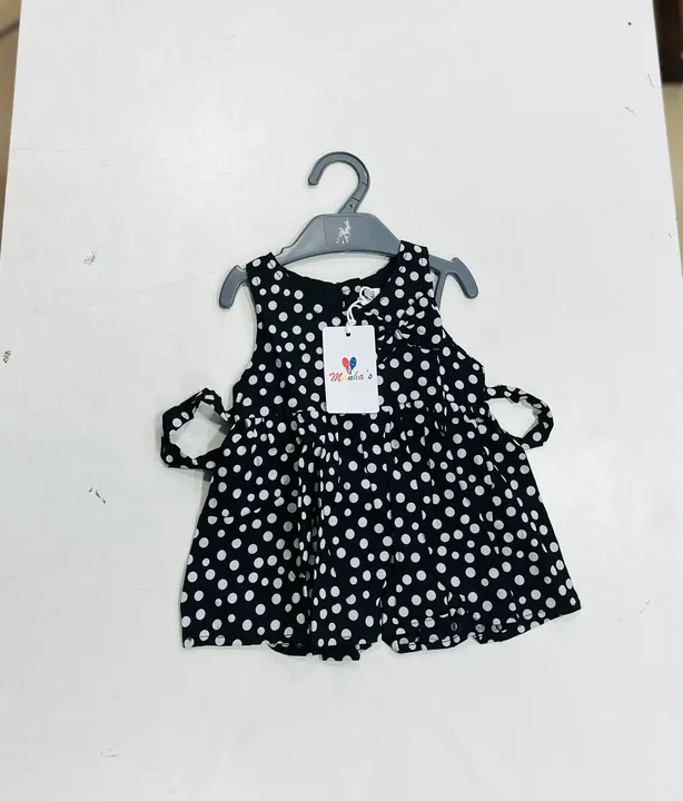 Newborn baby soft printed sleeveless frock uploaded by Namdev Trade Links on 6/21/2023