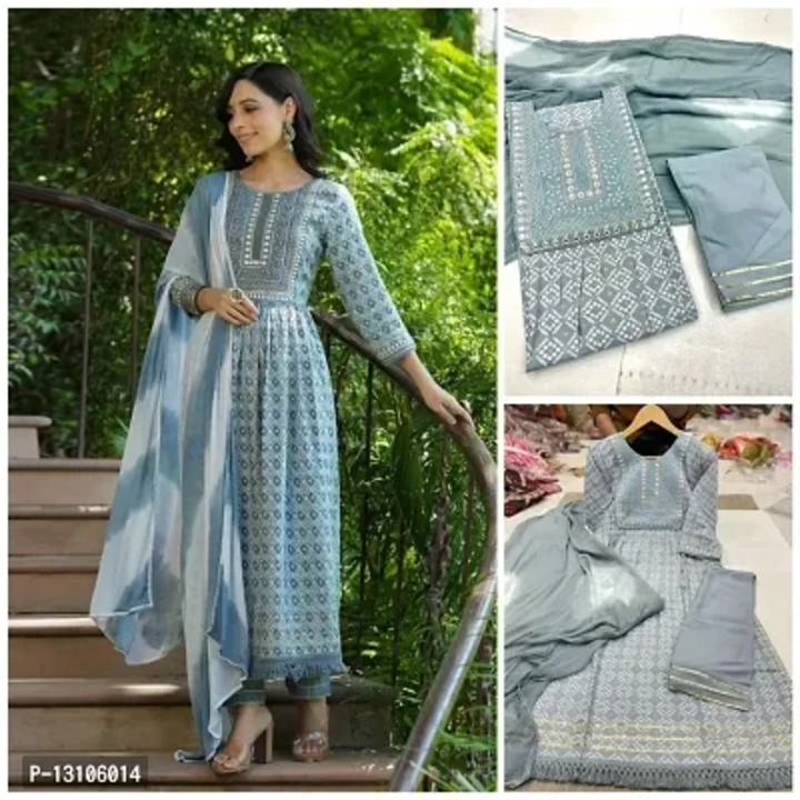 Bollywood Printed Rayon Kurta Sets uploaded by Shreeji New Fashion on 6/21/2023