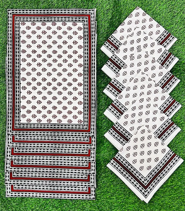 Beautiful Collection Jaipuri Look Printed Table Mats + Napkins uploaded by JAIPUR COTTON FABRIC on 6/21/2023