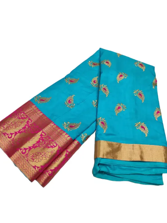 Silk Saree With Embroidery Work  uploaded by Mks Creations  on 6/21/2023