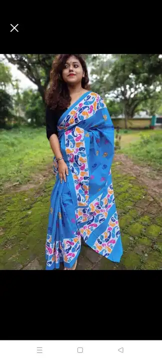 Molmol cotton saree  uploaded by Matri Saree Center on 6/21/2023