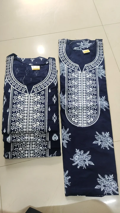 Women's wear pure cotton embratoey neck  uploaded by PAPAN GOWN CENTRE on 6/21/2023
