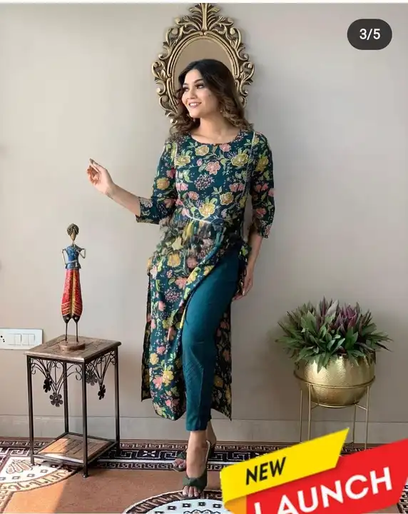 *🎁 NAYRA CUT*
*Get ready to twirl in our new printed nayara cut  suit pant with detailing on nackli uploaded by JAIPURI FASHION HUB on 6/21/2023
