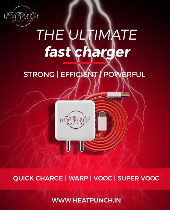 65 watt fast vooc, dash, warp, quick mobile charger uploaded by HEATPUNCH on 6/21/2023