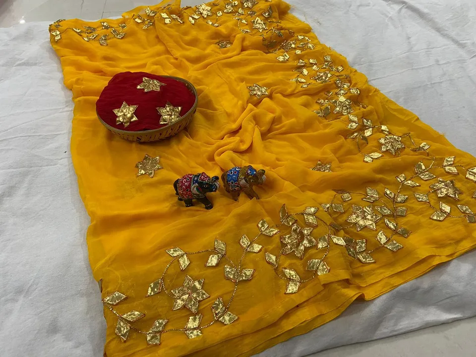 Wow today, s new collection 📖 fast...

👉Best Jaipuri  Daing saree...
 
👉Rate 550+$ 
👉Material- b uploaded by Gota Patti manufacturing on 6/21/2023