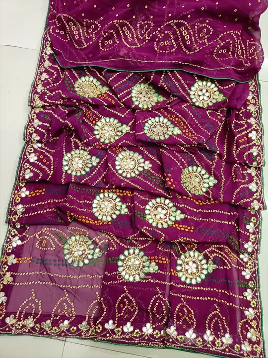😍😍 *NEW LAUNCHED CHUNRI SPECIAL*😍🤩

💃🏻 Exclusive 6 Colour Matching Chart 😍

💃🏻 Georgette Fa uploaded by Gotapatti manufacturer on 6/22/2023