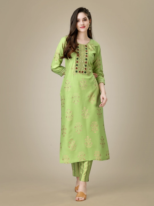 Trendy stylish kurti with Pant uploaded by The Shopping Icon on 6/22/2023