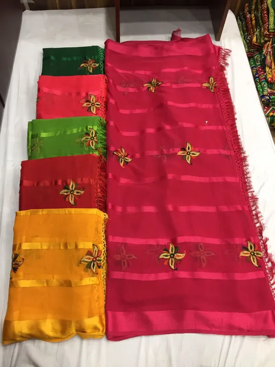 Fancy work saree uploaded by Jayesh saree center on 6/22/2023