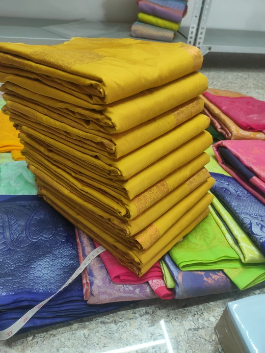 Soft silk uniform sarees uploaded by business on 6/22/2023