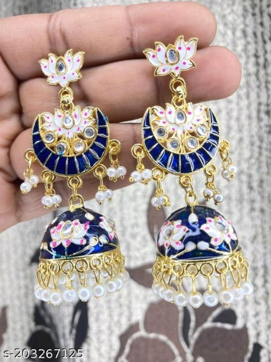 Meenakari jhumka Earrings  uploaded by Arihant Imitation on 6/22/2023