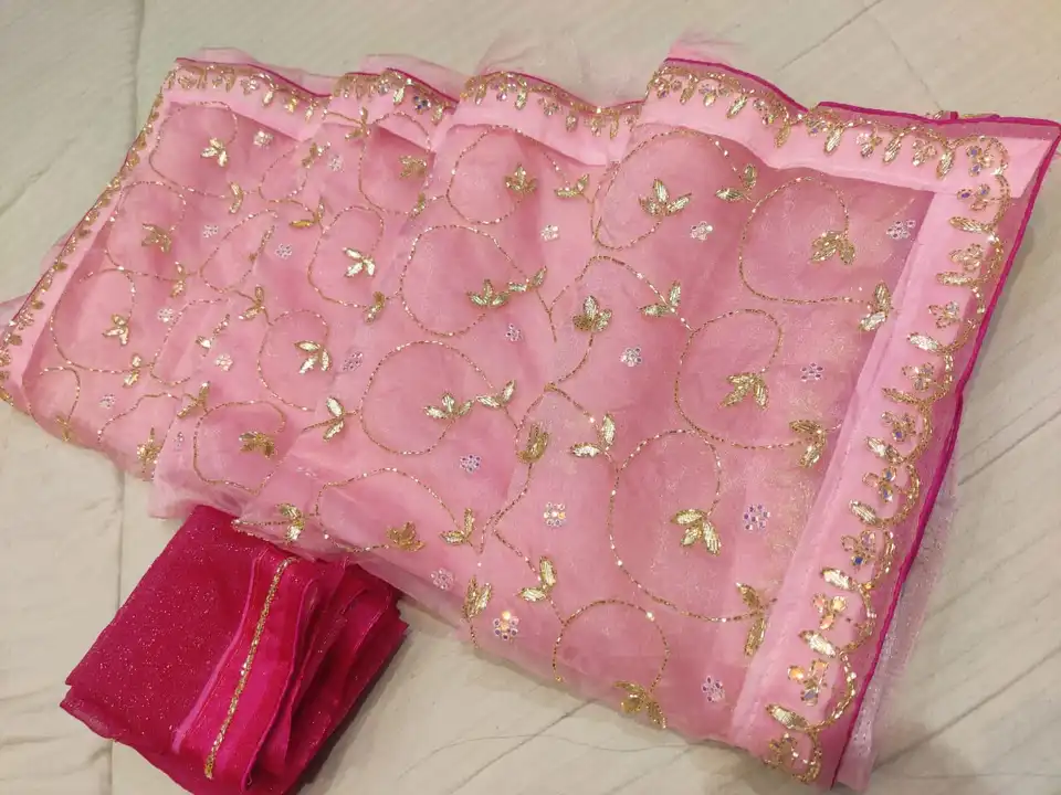 Organza   handwork palu jal uploaded by Lovely fashion on 4/13/2023