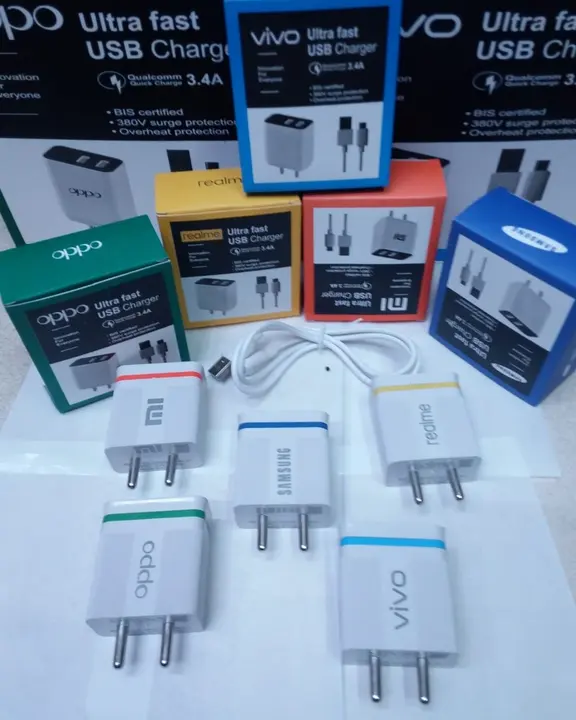 Mi oppo vivo samsung realme charger 🔋🔌 available best price uploaded by business on 6/22/2023