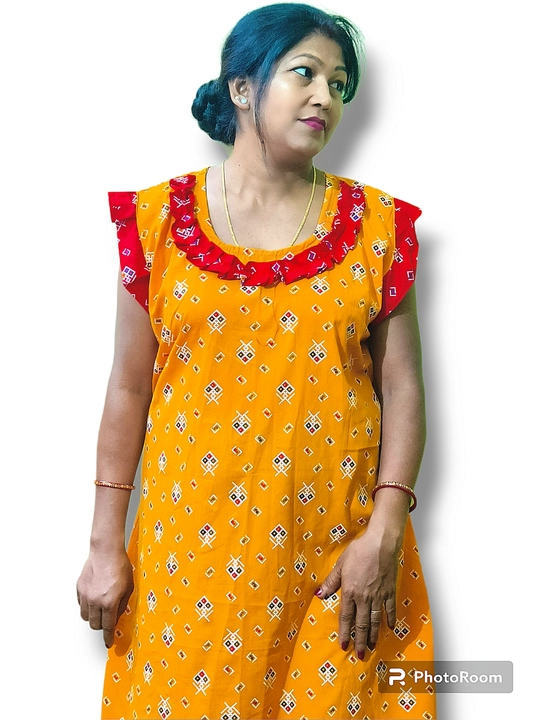 Rashmoni frills nighty uploaded by Woli Goli Garment and Textile on 6/22/2023