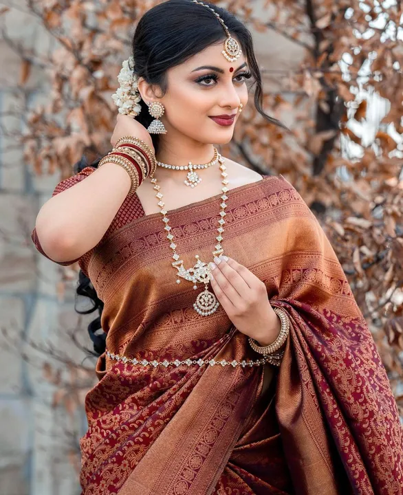 Allover Golden zari weaving design saree  uploaded by DHANANJAY CREATIONS on 6/22/2023