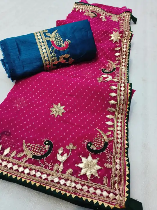 New Exclusive Wow Looking Party Wear Traditional Chundri Saree uploaded by Celeb Styles on 6/22/2023