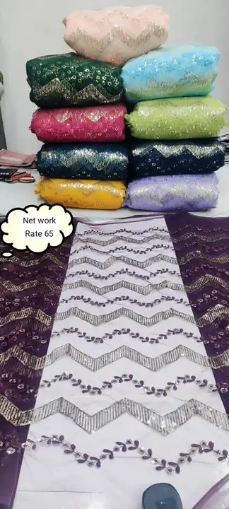 Net all over work uploaded by Maruti Silk mills on 6/22/2023