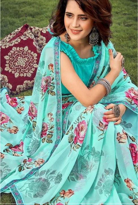 Post image Hey! Checkout my new product called
Georgette printed saree.