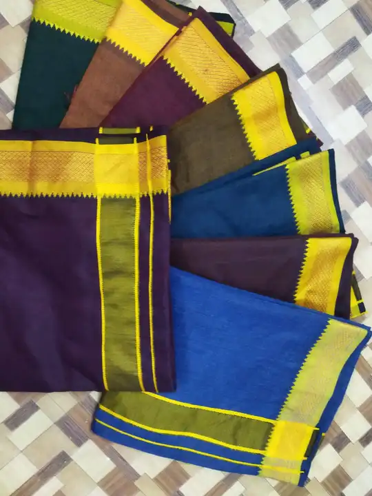 2 Mtrs Broad Border Multi Color Dhoti uploaded by business on 6/22/2023