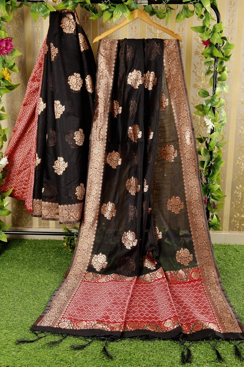 cotton silk zari weaving saree uploaded by Niyog Fashion on 6/22/2023
