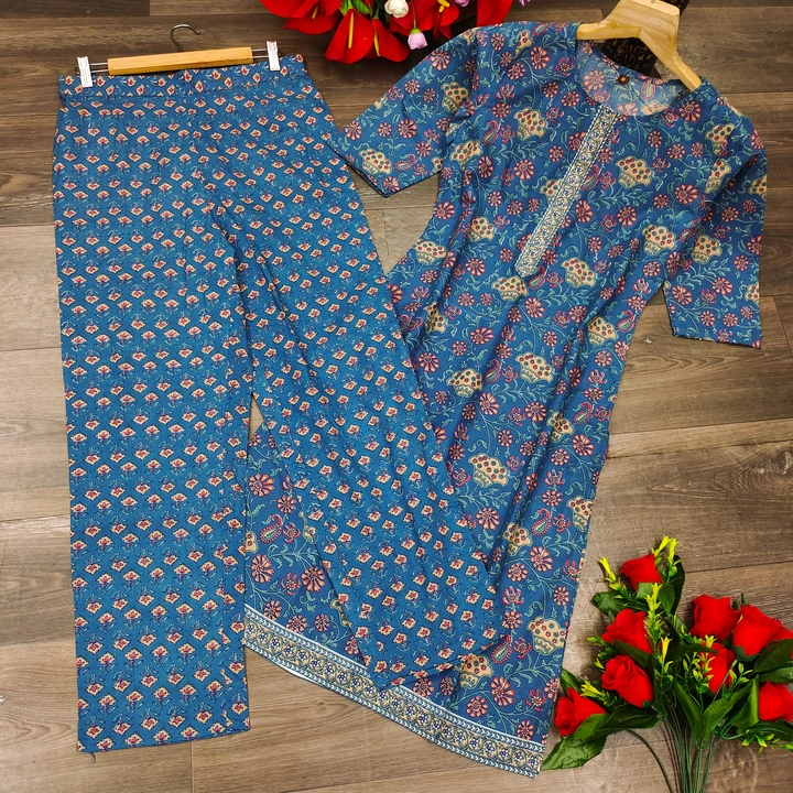 cotton kurti pant set uploaded by Niyog Fashion on 6/22/2023