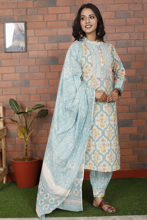 Post image Hey! Checkout my new product called
Pathani kurti with Afghani pent &amp; dupatta .