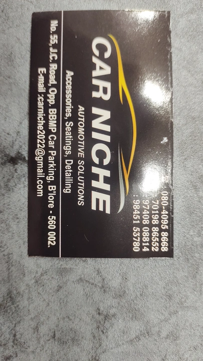 Visiting card store images of Car Niche