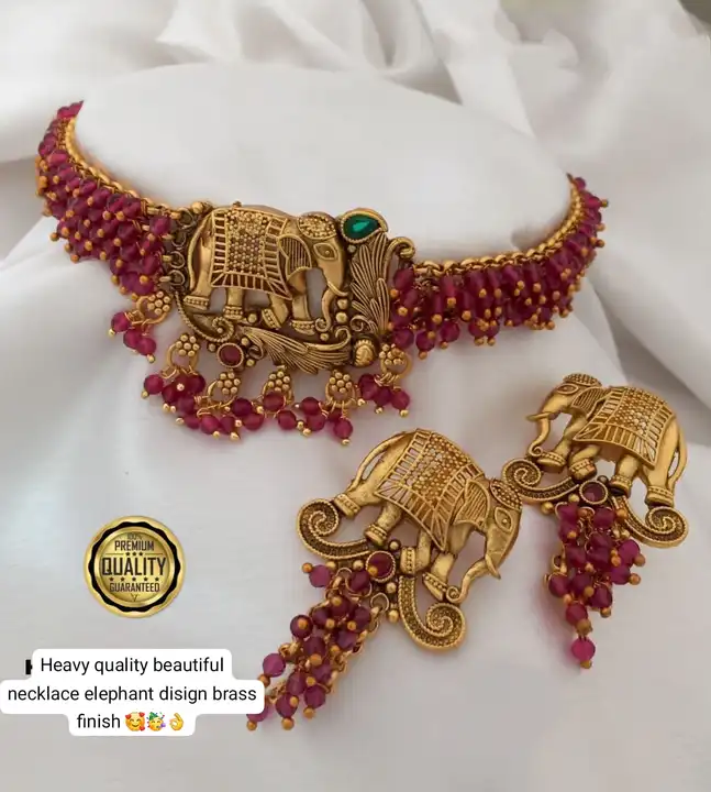Premium Quality Elephant Necklace Set  uploaded by Namah Creation on 6/22/2023