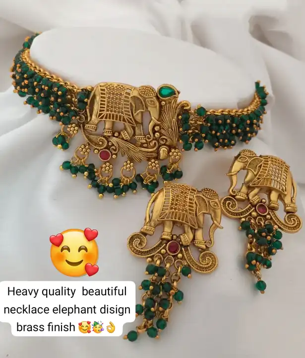 Premium Quality Elephant Necklace Set  uploaded by Namah Creation on 6/22/2023