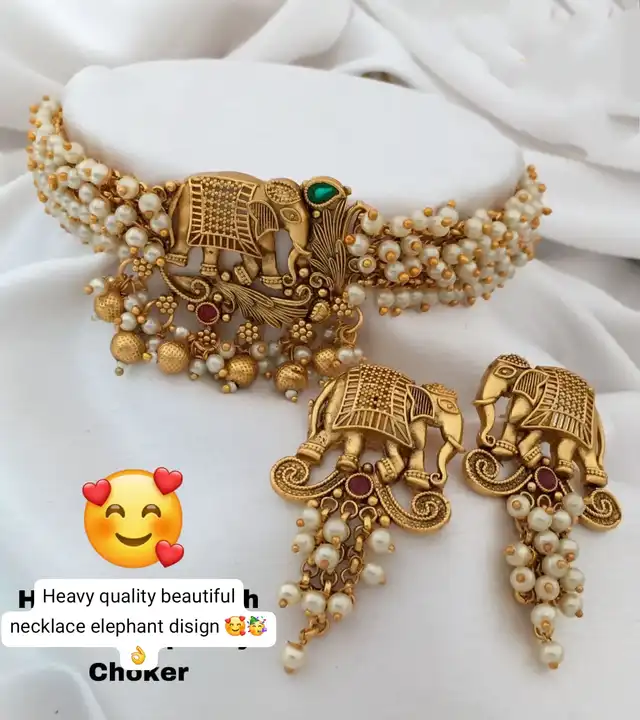 Premium Quality Elephant Necklace Set  uploaded by business on 6/22/2023