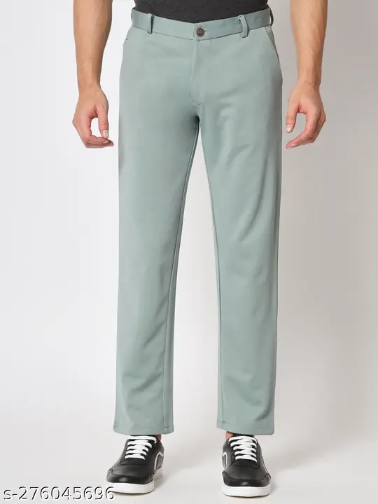 Men Solid Plain Simple Lycra Trouser 7 all colour size 26 28 30 uploaded by Jaipur Enterprises on 6/22/2023
