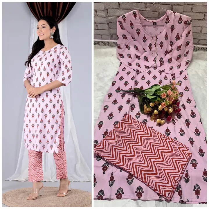 PRINTED kurti pant  uploaded by Vastra collection on 6/22/2023
