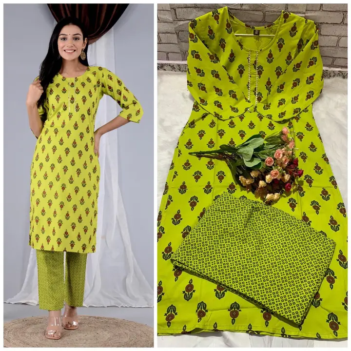 PRINTED kurti pant  uploaded by Vastra collection on 6/22/2023