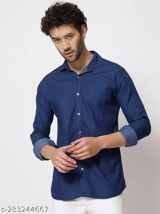 Men polycotton checked stylish Double pocket shirt 1 colour size M L XL  uploaded by Jaipur Enterprises on 6/22/2023
