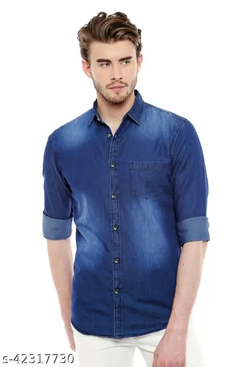 Double One Denim Silky washed plain shirts 1 colour all size S M L XL uploaded by Jaipur Enterprises on 6/22/2023
