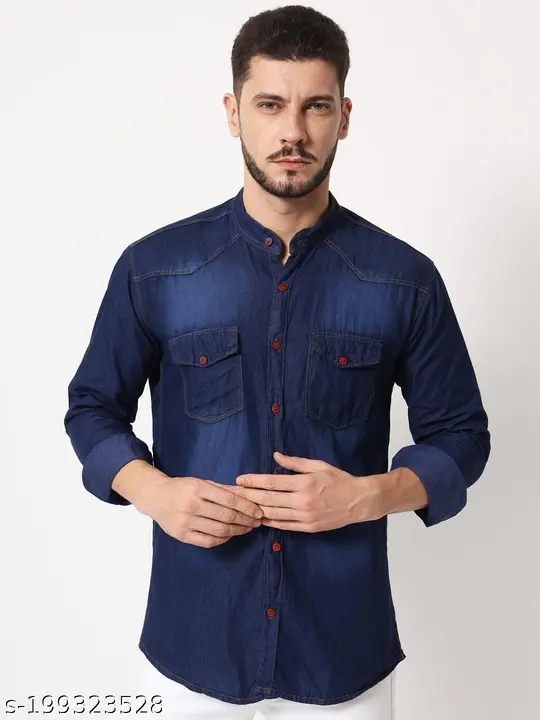 Post image Hey! Checkout my new product called
Deniyes Men Denim Washed Double Pocket Shirt 3 colour all size S M L XL.