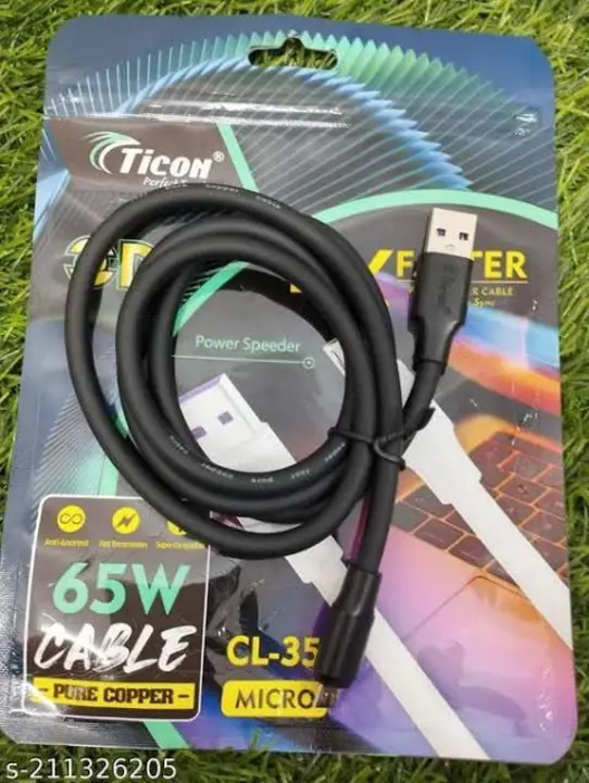 Ticon 65W 4X Faster Charging & Data Cable uploaded by EKVIRA ENTERPRISES on 6/22/2023