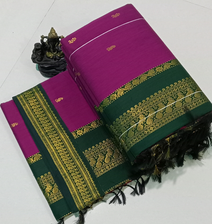 Kalyani cotton saree gadwal paithani saree manufacturer wholesaler uploaded by Kanishka silks on 6/22/2023