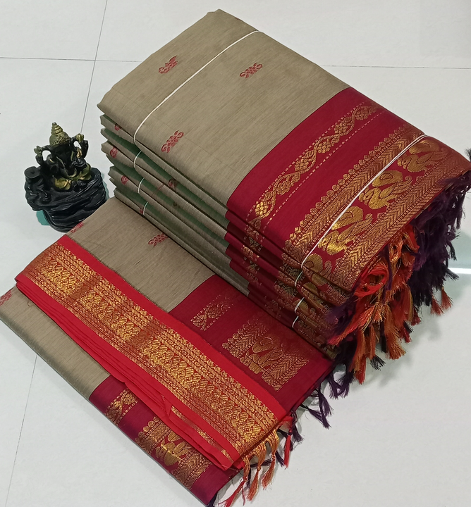 Kalyani cotton saree gadwal paithani saree manufacturer wholesaler uploaded by Kanishka silks on 6/22/2023