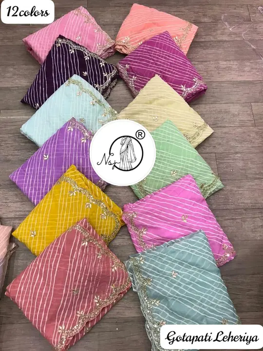 presents exclusive LEHRIYA saree 
such an unique colour and perfect for the party

👉keep shopping w uploaded by Gotapatti manufacturer on 6/23/2023