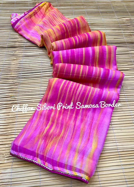 Georgette Fancy Mill Print Saree  uploaded by Textile Tag on 6/23/2023