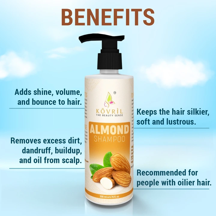 KOVRIL ALMOND SHAMPOO for dry skin & darkness of hair uploaded by KOVRIL ( THE BEAUTY SENSE ) on 6/23/2023