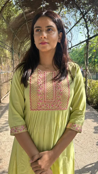 Exclusive Nayra Kurti with Embroidery work  uploaded by Vihu fashion on 6/23/2023