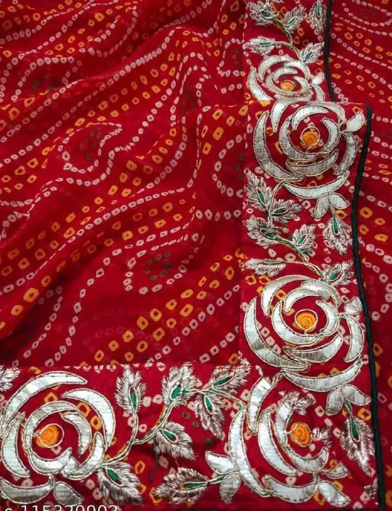 Georgette best fabric guarantee 
bandhni prints uploaded by ShopiStyle on 6/23/2023