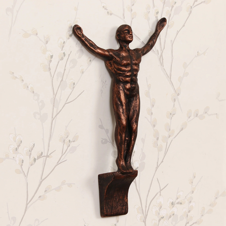 🧍🏻‍♂️Brown Polyresin Standing Man with Open Arms Decorative Wall Hanging Figurine
S uploaded by Home decor on 6/23/2023
