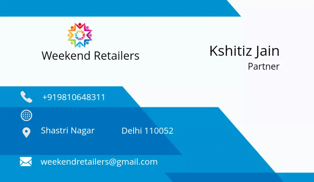 Visiting card store images of Weekend Retailers