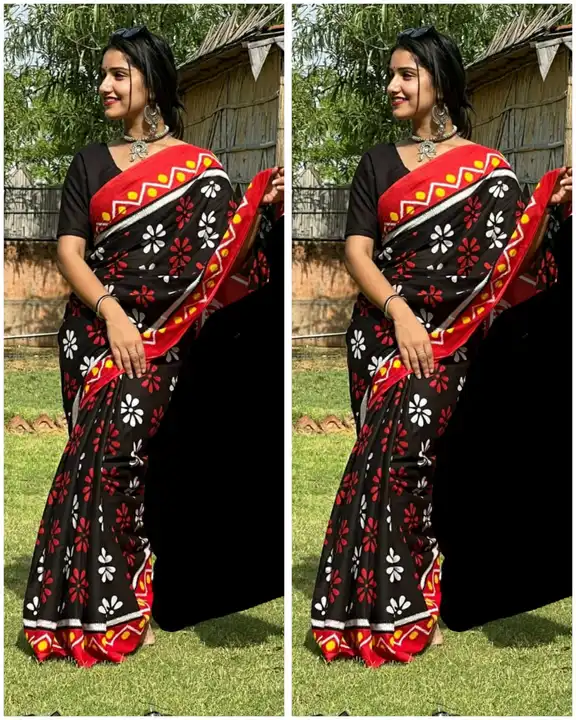 Cotton saree  uploaded by Divya print on 6/23/2023