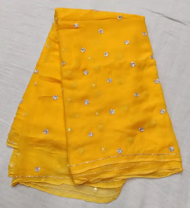 Najmeen chiffon Fabric saree uploaded by Deepika Designer Saree on 6/23/2023